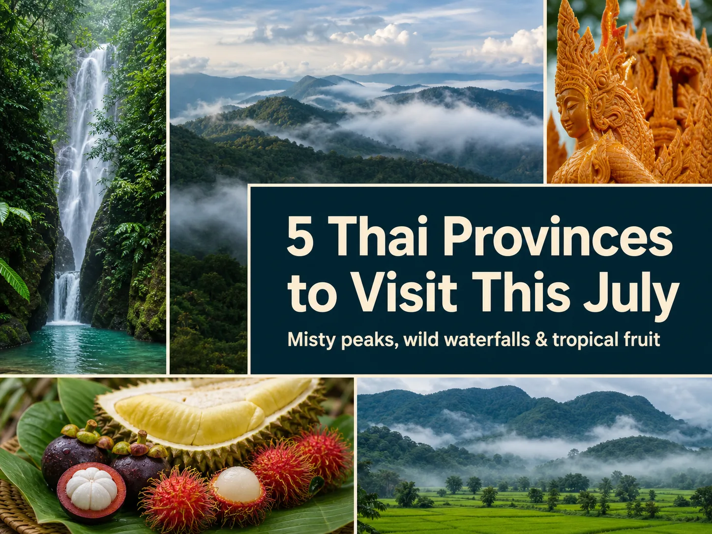 5 Best Thai Provinces to Visit in July: Green Season Mist, Waterfalls and Fruit